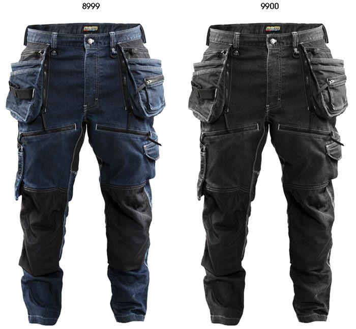 8213-1141 CRAFTSMAN TROUSERS STRETCH ビッグボーン BLAKLADER 秋冬作業服 作業着 C42-C60 綿55％・ポリエステル30％・ナイロン15％ CORDURAデニムストレッチ