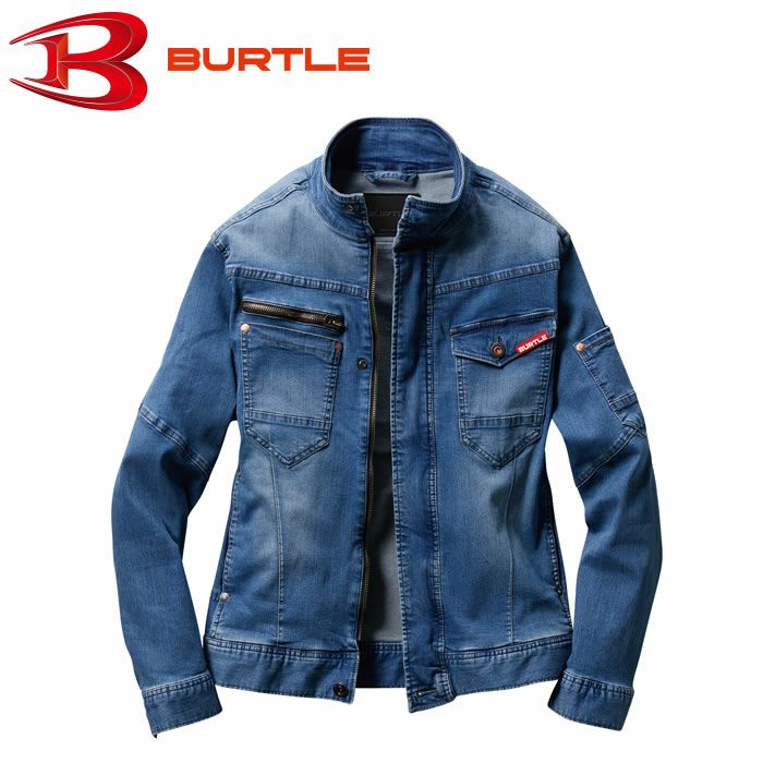 591D ジャケット BURTLE バートル 春夏作業服 作業着 S～4L 綿70％・ナイロン28％・ポリウレタン2％ クールストレッチデニム