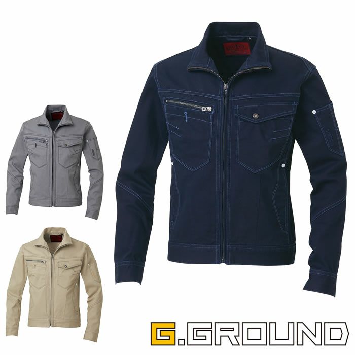 1182-00 長袖ブルゾン 桑和 SOWA G.GROUND 秋冬作業服 作業着 S～6L 綿