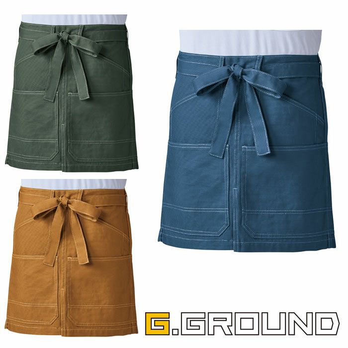 10130 ショートエプロン（腰巻き） 桑和 SOWA エプロン フリー 綿100％ キャンバス