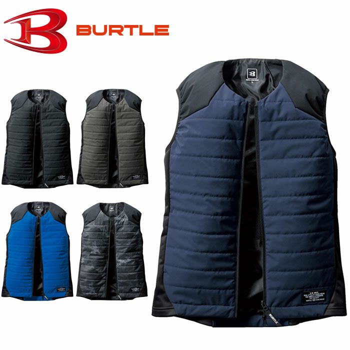 3214 軽防寒ベスト（ユニセックス） BURTLE バートル 防寒着 S～XXL ポリエステル100％ マイクロドットストレッチ