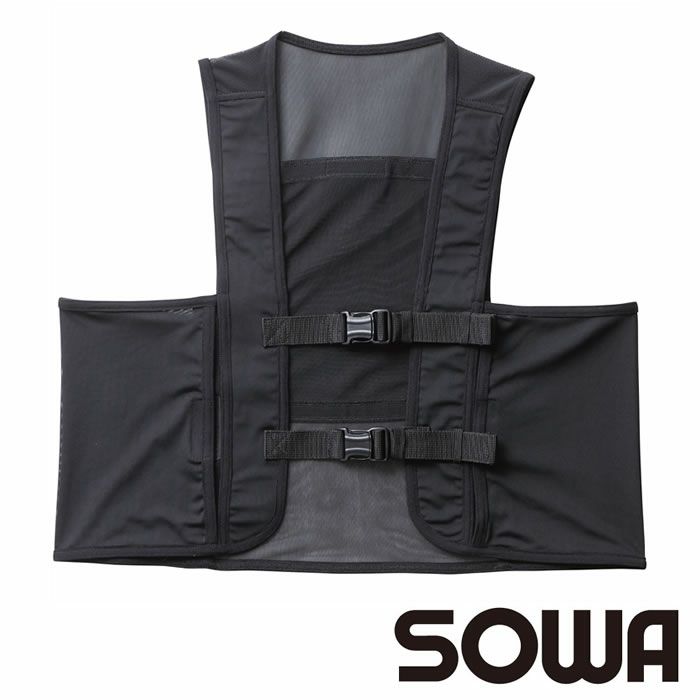 80056 保冷剤ベスト 桑和 SOWA 猛暑・酷暑対策 熱中症対策 F～XL ポリエステル92％・ポリウレタン8％