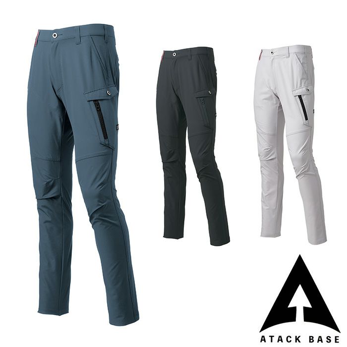 0471 The tough Wストレッチカーゴパンツ ATACKBASE アタックベース 春夏 S～6L ポリエステル100％