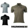 906215 HUMMER コーデュラ半袖ポロシャツ 春夏 S～5L 綿43％・ナイロン29％・ポリエステル28％ 別生地ナイロン100％