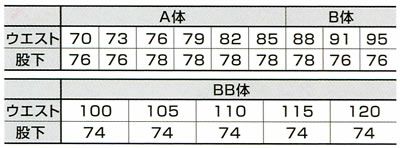 WA2750 ツータックカーゴパンツ SUN-S サンエス 秋冬作業服 70～120cm ポリエステル89％・綿10％・複合繊維（ポリエステル）1％ SN2000（マイクロクレーター裏綿）（制電糸混）