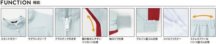 WA21721 ポケットレス長袖ブルゾン SUN-S サンエス 秋冬作業服 作業着 S～5L ポリエステル90%・綿10% 制電裏綿