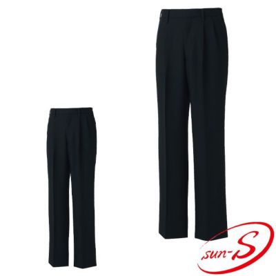 AM61131 男女兼用ワンタックパンツ（裾上げ機能付） SUN-S サンエス