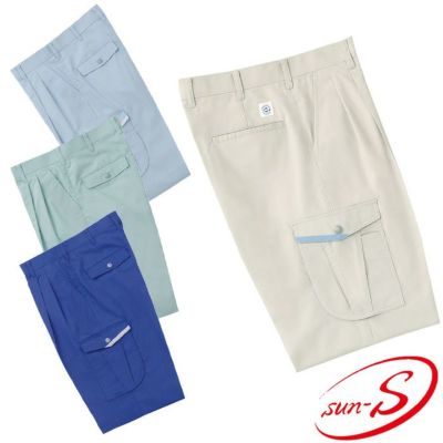 まとめ買いでお得 WA10014 春夏作業服 サンエス SUN-S ツータックパンツ 服＆ファッション小物