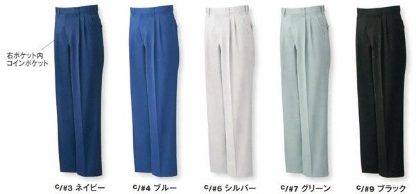 WA10474 ツータックパンツ SUN-S サンエス 春夏作業服 70～130cm ポリエステル60％・綿40％（再生ポリエステル60％） TCエコソフトサマーツイル