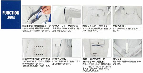 WA10660 半袖ブルゾン SUN-S サンエス 春夏作業服 SS～8L ポリエステル80％・綿20％ トロピカル