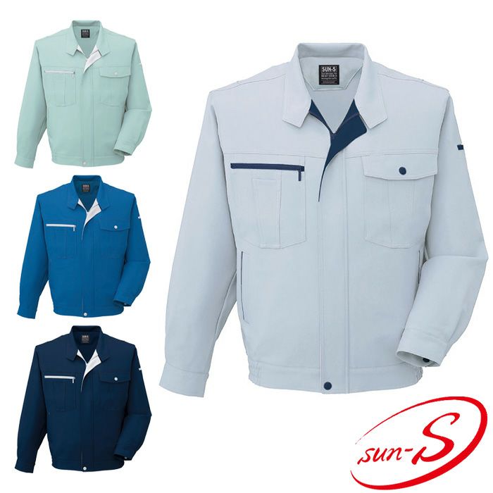 sullen 長袖 WA10771 長袖ブルゾン SUN-S サンエス 春夏作業服 SS～8L ポリエステル