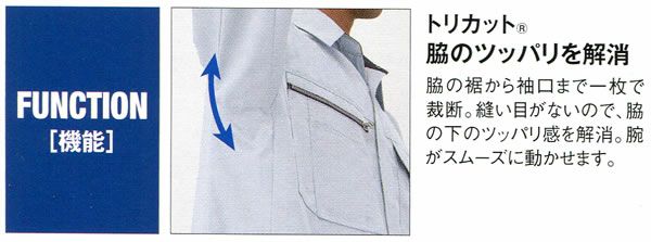 WA10771 長袖ブルゾン SUN-S サンエス 春夏作業服 SS～8L ポリエステル79％・綿20％・複合繊維（ポリエステル）１％ 強撚トロピカル