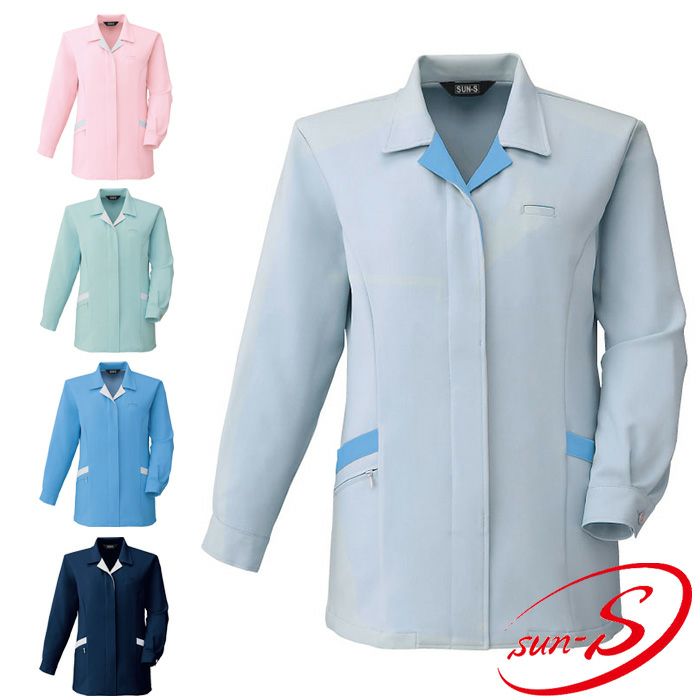 WA10772 長袖スモック SUN-S サンエス 春夏作業服 S～5L ポリエステル