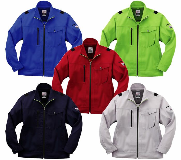 WA11811 長袖ブルゾン SUN-S サンエス 春夏作業服 S～5L ポリエステル 80％・綿20％ ストレッチハニカム