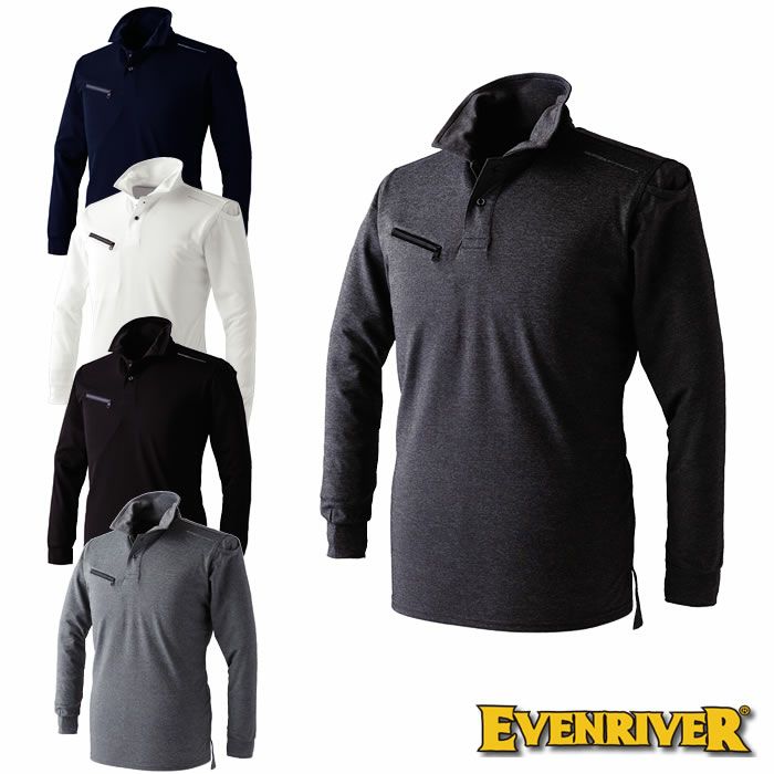 NX406 ドライシールポロシャツ（長袖） EVENRIVER イーブンリバー