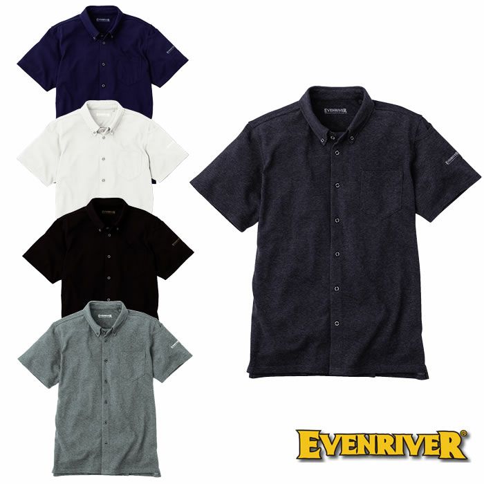 NR516 ソフトドライニットシャツ（半袖） EVENRIVER イーブンリバー