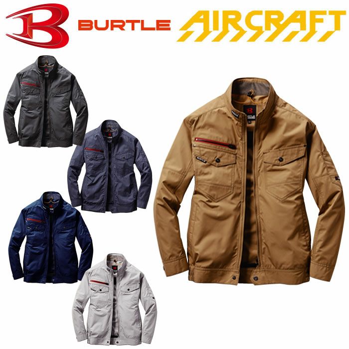 AC7141 エアークラフト長袖ブルゾン（ユニセックス） BURTLE バートル 春夏作業服 作業着 SS～5L ポリエステル65％・35％ 高密度T/Cウエザークロス