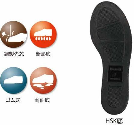 HSK208 舗装用安全靴 半長靴 ノサックス Nosacks