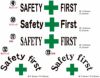 ヘルメット用2色安全第一プリント代 既定の安全第一・SAFETY FIRST