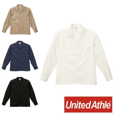 1759-01 T/Cオープンカラーショートスリーブシャツ UnitedAthle ユナイテッドアスレ 作業服 作業着 XS~XXL ポリエステル  65、綿 35％ SSS-UNIFORM