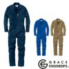 GE-227 サマーコットン ツイル長袖ツナギ エスケープロダクト GRACE ENGINEER'S つなぎ服 オーバーオール ツナギ サロペット 作業服 作業着 S～5L BL～B5L 綿 100%