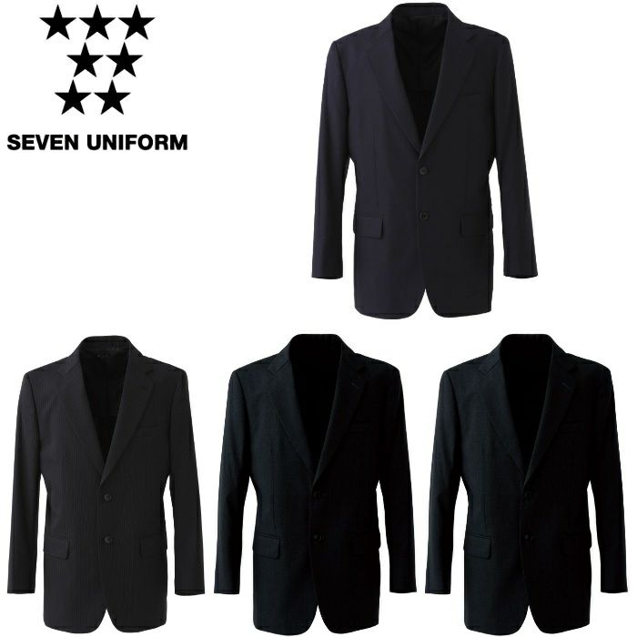DD2747 2つボタンジャケット SEVEN UNIFORM セブンユニフォーム Y4～B7 ヘリンボーン  毛52%・ポリエステル48%
　　　ツイル  毛52%・ポリエステル48% ※-7 ブラック×ホワイトのみ
