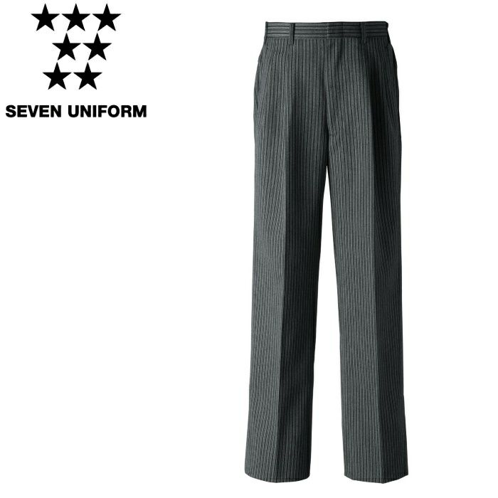 DL2906 ツータックスラックス SEVEN UNIFORM セブンユニフォーム 70～125 縞コール ポリエステル70%・毛30%