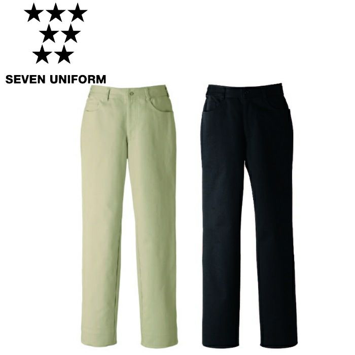 DL2913 パンツ SEVEN UNIFORM セブンユニフォーム S～3L ストレッチツイル 綿58%・複合繊維（ポリエステル）42%