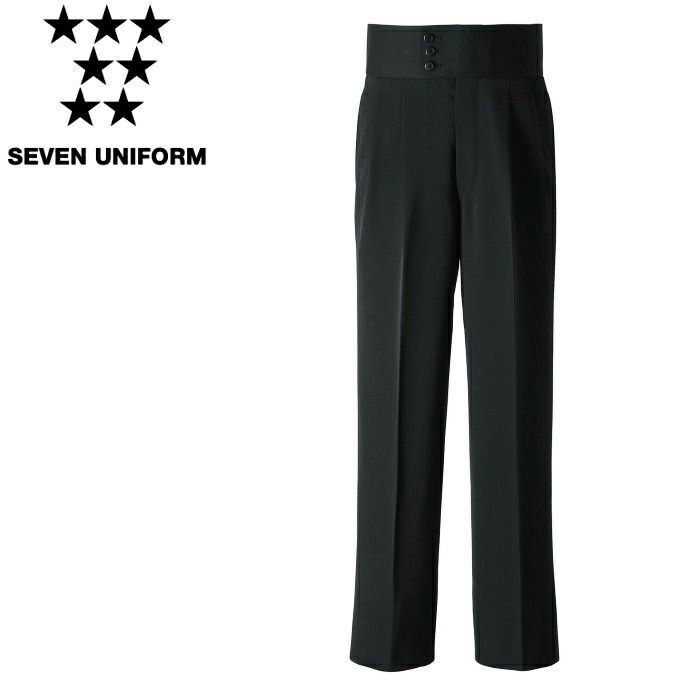 DL2968 ハイウエストツータックスラックス SEVEN UNIFORM セブンユニフォーム 70～125 カシミヤドスキン ポリエステル100%
