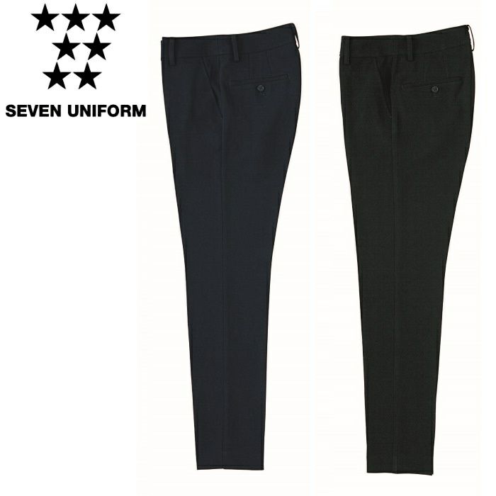 DL2993 テーパードパンツ SEVEN UNIFORM セブンユニフォーム 5～17 平二重織 ポリエステル90%・トリアセテート10%