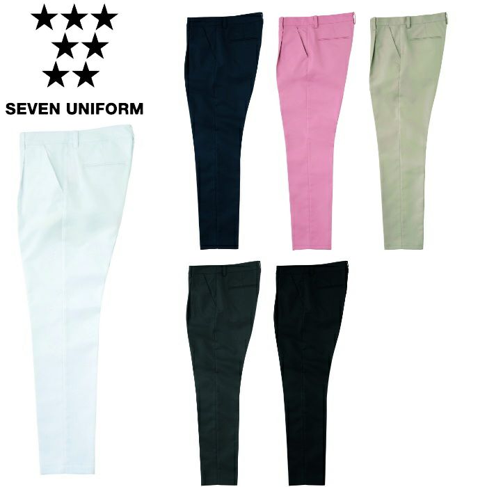 DL2994 ワンタックパンツ SEVEN UNIFORM セブンユニフォーム S～4L ツイル ポリエステル80%・綿20%