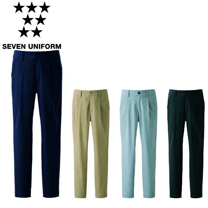 DL2997 ワンタックパンツ SEVEN UNIFORM セブンユニフォーム 5～15 リップストップ  ポリエステル100%