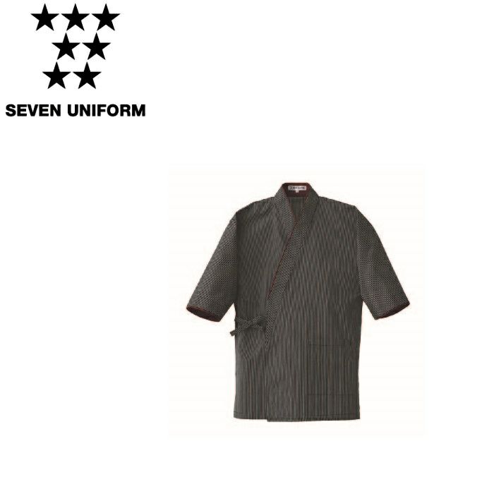 EC3202 ハッピーコート SEVEN UNIFORM セブンユニフォーム M～LL 先染め平織 綿75%・ポリエステル25%