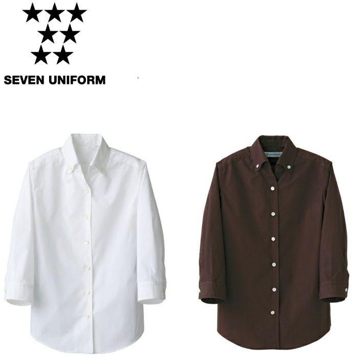 CH4425 スキッパーボタンダウンシャツ SEVEN UNIFORM セブンユニフォーム 7～15 ブロード ポリエステル65%・綿35%