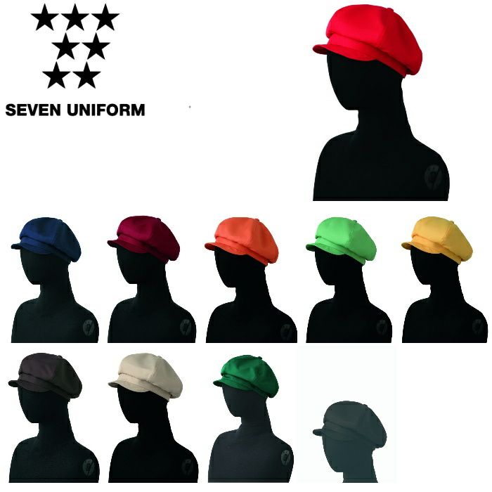 JW4659 キャスケット［後ゴム入］ SEVEN UNIFORM セブンユニフォーム フリー ツイル ポリエステル100%