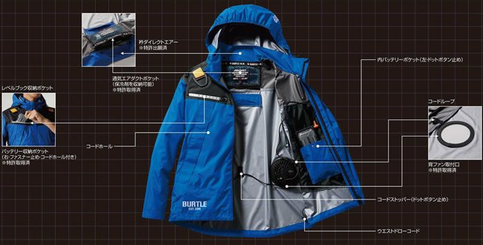 AC1191 エアークラフトACフーディブルゾン（ユニセックス） BURTLE バートル