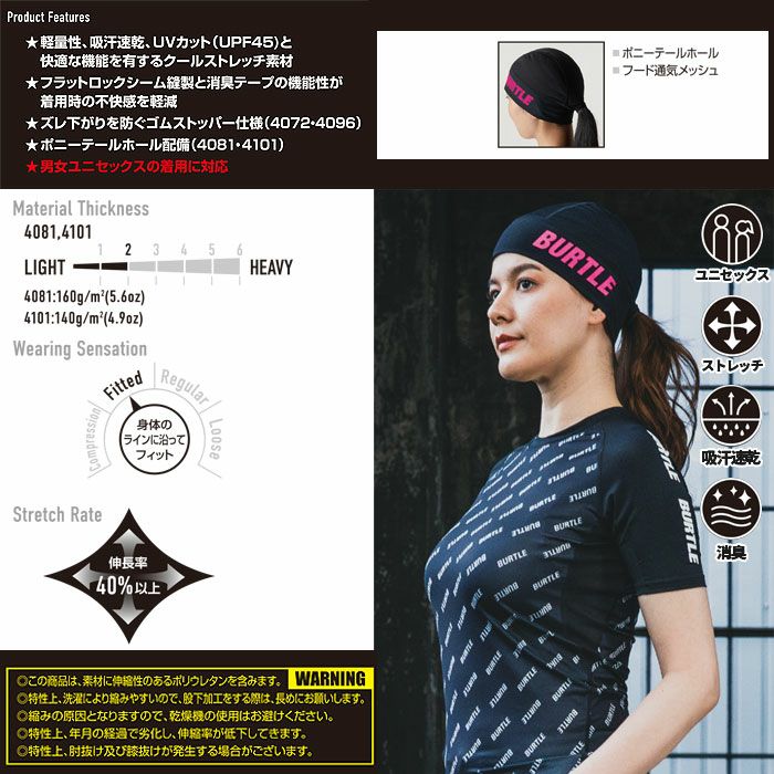 4081 ヘッドキャップ ユニセックス BURTLE バートル 作業服 コンプレッション