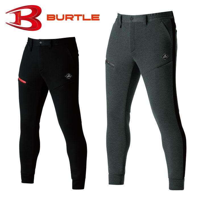 4090 エアーテックパンツ ユニセックス BURTLE バートル 作業服 アウトドア S～XXL ポリエステル80％・レーヨン20％ ストレッチダブルニット