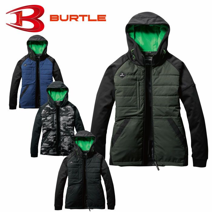 3220 ヒーターフーディジャケット ユニセックス BURTLE バートル 防寒着 S～XXL ポリエステル100％ マイクロリップライトシェル