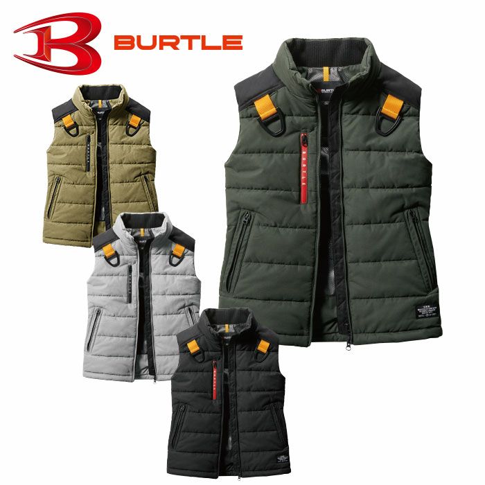 5044 防寒ベスト ユニセックス BURTLE バートル 防寒着 S～3XL ポリエステル80％・綿20％ ヌバックタッサー