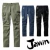 53502 ストレッチノータックカーゴパンツ 自重堂 JAWIN 秋冬作業服 作業着 L59-L67 70-112cm 綿98％・ポリエステル2％ ストレッチリップストップ