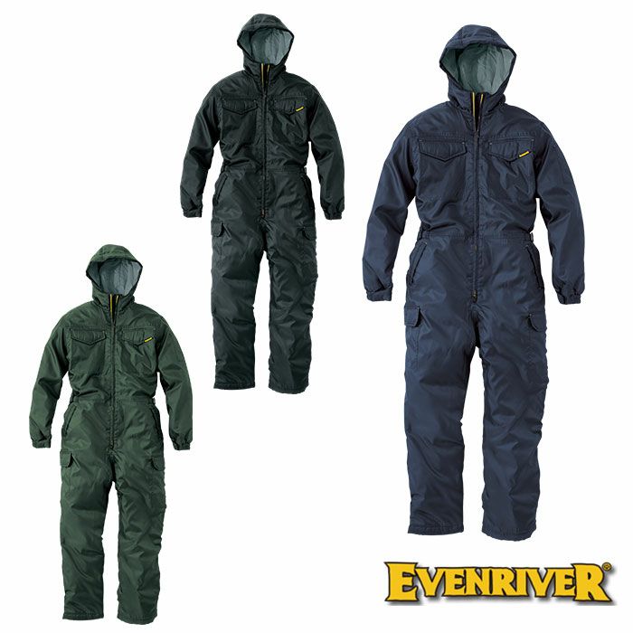 6930 ウィンターシェルワンピース EVENRIVER イーブンリバー 秋冬作業服 作業着 防寒着 ツナギ服 M～4L ポリエステル100％