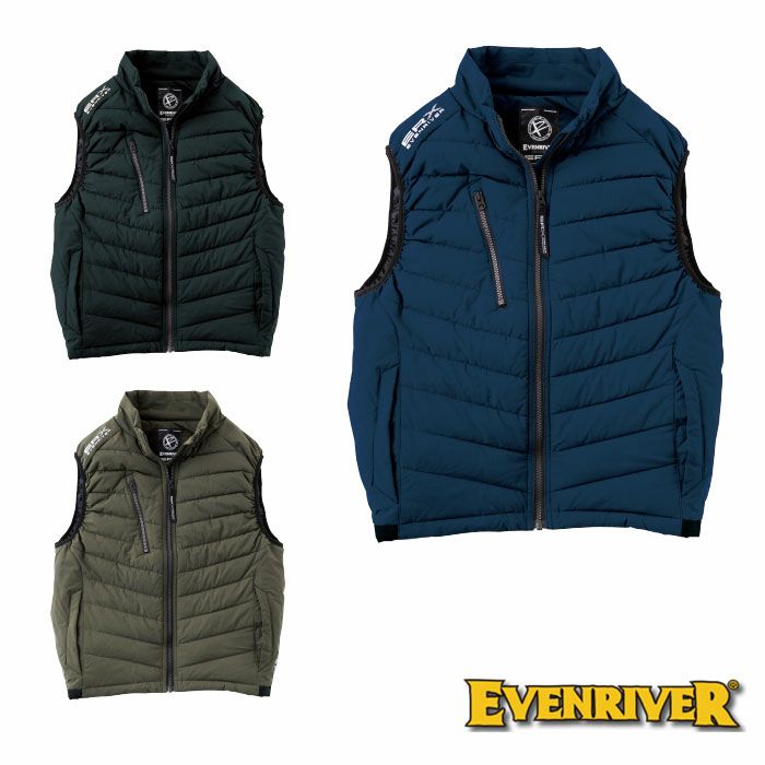 TR05 プレミアムソフトシェルベスト EVENRIVER イーブンリバー 秋冬作業服 作業着 M～5L ポリエステル100％