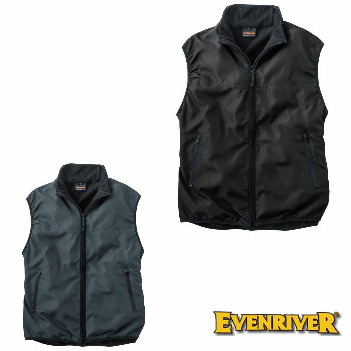 R005 マイクロベスト EVENRIVER イーブンリバー 秋冬作業服 作業着 M～3L ポリエステル100％