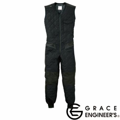 GRACE ENGINEERS ツナギ 秋冬用 ソリッドブラック GE770 GRACE ENGINEER'S|GE-2040 インナーツナギ長袖|エスケー