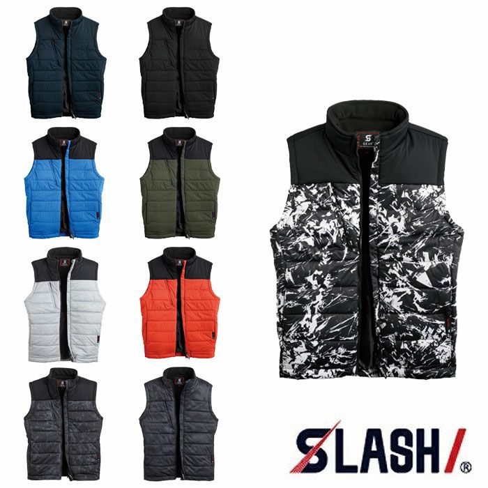 01301 ウォームライトストレッチベスト SHINMEN シンメン 秋冬 作業服 作業着 防寒着 防寒ウェア SS～5L 表地・中綿・裏地　ポリエステル100％