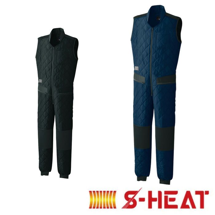 06152 S-HEAT キルトインナー SHINMEN シンメン 秋冬作業服 作業着 M～5L 表地・中綿・裏地　ポリエステル100％ ニット・リブ部分　ポリエステル100％