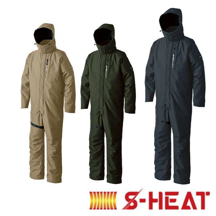 06170 S-HEAT ウォータープルーフカバーオール SHINMEN シンメン 秋冬作業服 作業着 S～5L 表地・中綿・裏地　ポリエステル100％