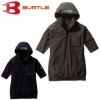 4085 半袖ハーフジップフーディ ユニセックス BURTLE バートル 作業服 ナイロンシャツ 作業着 S～XXL ナイロン80％・ポリウレタン20％ ストレッチトリコット