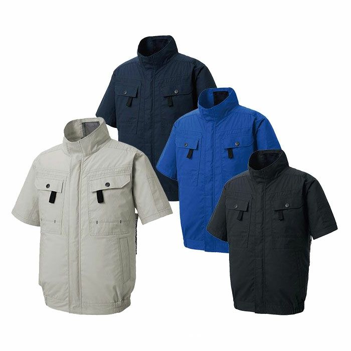 KF92450 半袖ブルゾン サンエス SUN-S 空調風神服専用 春夏 作業服 作業着 S～6L 綿100％